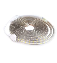 TriLine 220v Fişli Silikonlu Beyaz Şerit LED 3 Çipli SMD 5050 - 1METRE