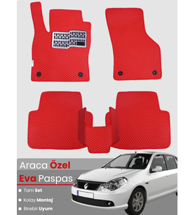 RENAULT SYMBOL 2 (2008-2012) Uyumlu EVA Paspas Tam Set–Oto Paspas,Araca Özel,Kolay Montaj
