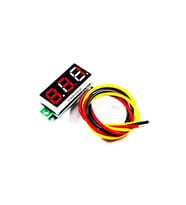 Mini Dijital Voltmetre 0-100V, 0.28 Inch Kırmızı Ekran, 3 Kablolu