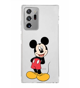 Samsung Galaxy Note 20 Ultra Kamera Korumalı Kapak Mickey Mouse Tasarımlı  Şeffaf Kılıf