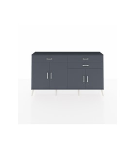 Arges Konsol 2 Raflı 3 Çekmeceli 4 Kapaklı 176x30x99 Antrasit-Antrasit