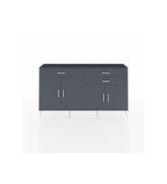 Arges Konsol 2 Raflı 3 Çekmeceli 4 Kapaklı 176x30x99 Antrasit-Antrasit