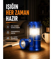 Güneş Enerjili Katlanabilir Kızaklı Kamp Feneri – USB Şarjlı, Çok Yönlü ve Dayanıklı Tasarım