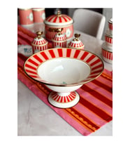 Bellisima Emaye Ayaklı Meyvelik 30 Cm Kuş Desen Kase
