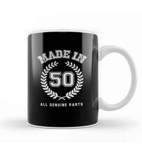 1950 Made In 50 All Genuine Parts Kupa Bardak Porselen