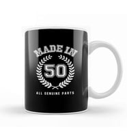 1950 Made In 50 All Genuine Parts Kupa Bardak Porselen