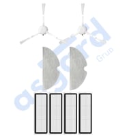 Xiaomi 1C,2C,Mop 2 Uyumlu 2 Yan Fırça 4 Filtre 2 Mop PKT-iasgf0000044