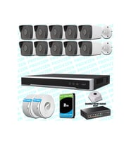 Provzen Hikvision 10 IP Kameralı 4MP 1440P Mikrofonlu Güvenlik Kamerası