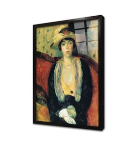Miss Olga D Çerçeveli Cam Tablo