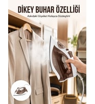 Kahverengi Buharlı Ütü 2200W Sürekli Buhar 120 g Şok Buhar