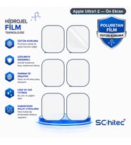 SChitec Apple Ultra1-2 Uyumlu Ön Yüzey Nano Şeffaf Hidrojel Ekran Koruyucu
