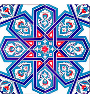 Armada Çini 20x20 Cm Ac 72 Selçuk Yıldızı Sarı Geometrik Çini Karo