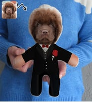BK Gift Kişiye Özel Fotoğraflı Evcil Hayvan Bebek Yastık-2, Arkadaşa Hediye, Sevgiliye Hediye