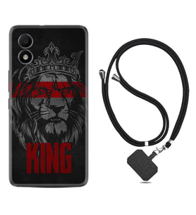 TCL 303 Kılıf Resimli Boyun Askılı İpli Desenli Silikon Series King 1894