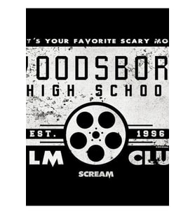 Çığlık Korku Filmi Kulübü Film Woodsboro Tablo Ahşap Poster Dekoratif
