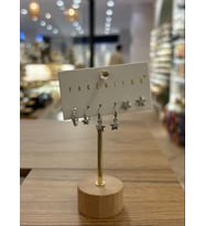 Yakemiyou Silver Karma Yıldızlar Altılı Küpe