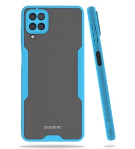 Newface Samsung Galaxy A22 Kılıf Platin Silikon - Mavi
