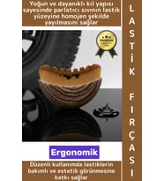 Premium Ergonomik Dayanıklı Yoğun Kıl Motosiklet Otomobil Bakım Hazneli Araç Lastik Parlatma Fırçası