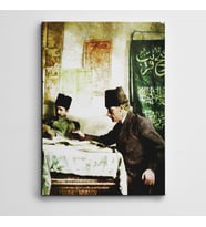 Atatürk Çalışma Masası Kanvas Tablo