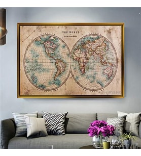 Altın Çerçeveli dekoratif tablo a1039 (Gold)