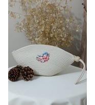 El Yapımı Kadın Makyaj Çantası (Krem)