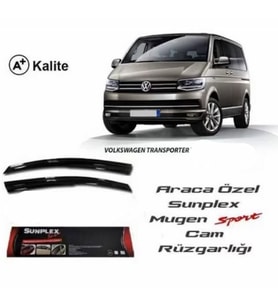 Vw Transporter T6 Mugen Cam Rüzgarlığı 2016 sonrası 2'li Sunplex (Beyaz)
