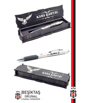Beşiktaş Orijinal Lisanslı Metal Gövde Versatil Uçlu Kalem 0.7 Ahşap Kutulu (Beyaz)