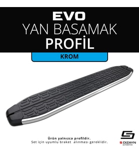 S-Dizayn Evo Krom Yan Basamak Profil 183 Cm Etekli 36lık