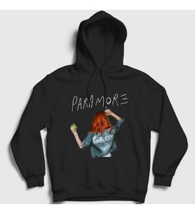 Presmono Unisex Siyah Grow Up Müzik Paramore Kapüşonlu Sweatshirt 480447tt