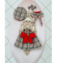Burberry Desen Paperbag Etek & Şapka & Vıntage Yaka & Toka Takım