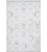 Dijital Kaymaz Yıkanabilir Beyaz Geometrik Salon Halısı Mutfak Halısı Koridor Halısı Yolluk 18557