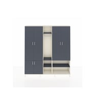 Arges Gardrop 15 Raflı 5 Kapaklı Tek Askılı 220x30x243 Aytaşı-Antrasit