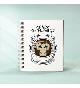 Astronot Maymun Tasarım Hediyelik Not Defteri