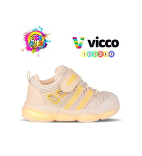 Vicco Orante 346.B24Y.150 Anatomik Taban Erkek Çocuk Işıklı Spor Ayakkabı Bej 22-25