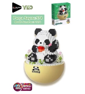 Panlos Yko Serisi Dekoratif ve Koleksiyonluk Panda Modeli 574 Parça Yapım Seti -FFP1276