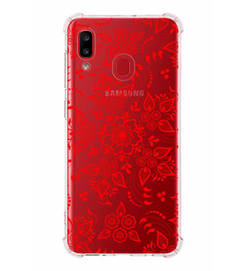 Samsung Galaxy A30 Köşe Korumalı Antişok Kapak Nostalji Desen Tasarımlı Şeffaf Kılıf