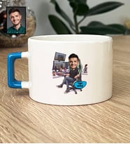 Kişiye Özel Karikatürlü Gamer Arkadaşa Hediye Lüks Fincan Doğum Günü Hediyesi