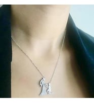 Gelin Damat Gümüş Kolye (Karışık)