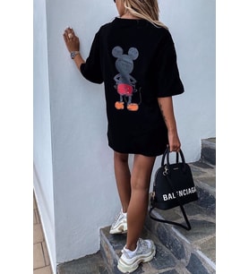 Tasarım Sırt Baskılı Tasarım Tshirt (STD)