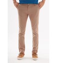 Explode - Erkek Slim Fit Yan Cep Chino Pantolon  Camel