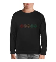 Emoji Siyah Çocuk Sweatshirt