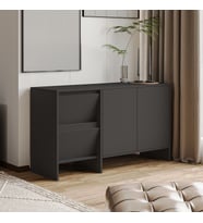 Laris 130 cm Modern Konsol – 4 Kapaklı, Yüksek Ayaklı, Minimalist Tasarım (Antrasit)