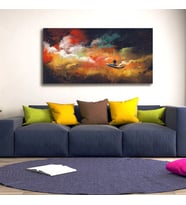 Tablolife Journey To Dreams Yağlı Boya Dokulu Tablo 75X100,Çerçeve;Gold