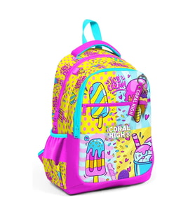 CORAL HIGH 23645 KIDS MIXED DONDURMA DESENLİ ÜÇ BÖLMELİ OKUL SIRT ÇANTASI