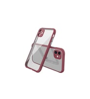 iPhone 12 Mini Kılıf Miami Şeffaf Silikon - Fuşya