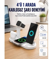 Masaüstü Düzenleyici 4’ü 1 Arada Kablosuz Şarj Aksesuarı Yeni Nesil