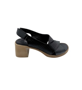 Diamante - Kadın Çapraz Bant Topuklu Sandalet - SİYAH - 39