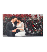 Kişiye Özel 25x45 cm Kanvas Duvar Saati (Ahşap)