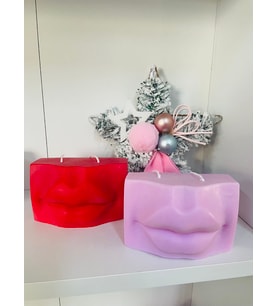 Big Lip Candle/ Dekoratif Kokulu Dudak Şeklinde Mum (Kırmızı)