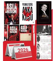Asla Vazgeçme - Ayraç - Kartpostal - Poster - Anka Kuşu -  2026 Ajanda Gazi Paşa - İmza Duvar Takvimi - Masa Takvimi